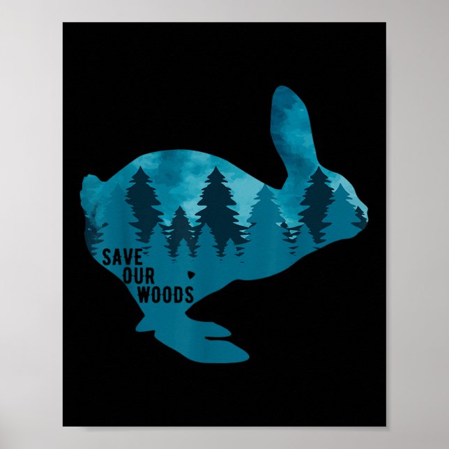 Póster Salvar a nuestro Conejo de Protección Ambiental Na (Frente)
