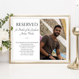 Póster Salvar a un hermano del graduado en memoria de fot