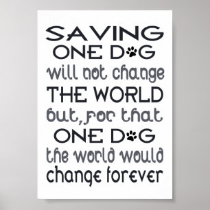 Póster Salvar a un Poster de perro