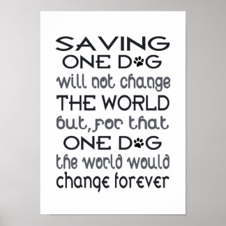 Póster Salvar a un Poster de perro
