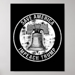 Póster Salvar América Impugnar a Trump Campana de la Libe