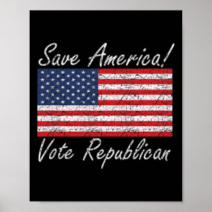 Póster Salvar América Vota Republicano Trump
