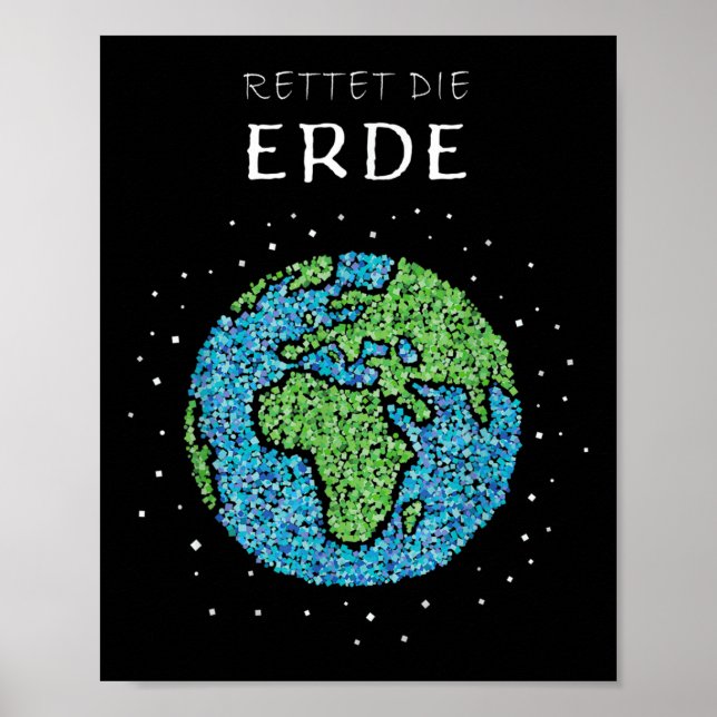 Póster Salvar el clima de protección ambiental del globo  (Frente)