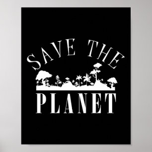 Póster Salvar el Día de la Tierra para la Protección Ambi