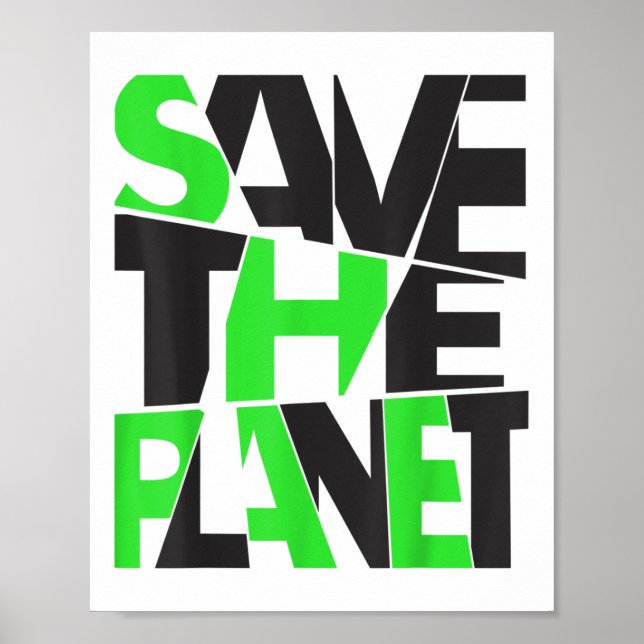 Póster Salvar el planeta _ Protección ambiental _ Clima (Frente)