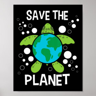 Póster Salvar el planeta - Protección del medio ambiente 