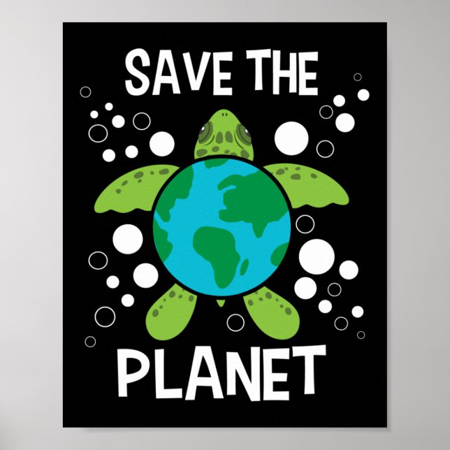 Póster Salvar el planeta - Protección del medio ambiente  (Frente)