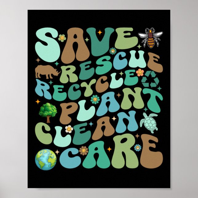 Póster Salvar el rescate de la planta de reciclaje de cui (Frente)