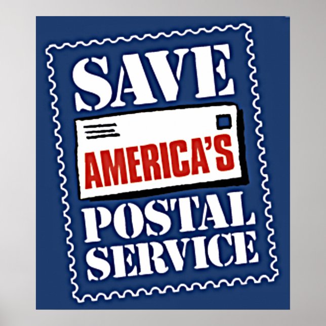 Póster Salvar el servicio postal de Estados Unidos (Frente)