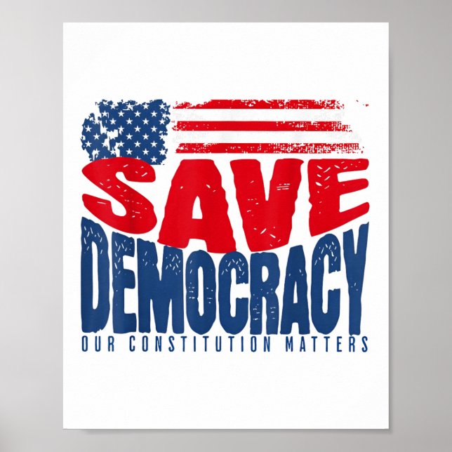 Póster Salvar la democracia Nuestra Constitución (Frente)