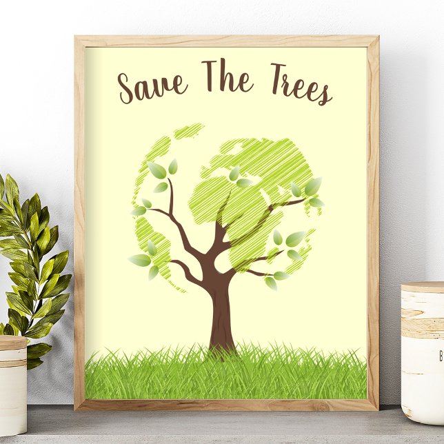 Póster Salvar la ecología de los árboles y la ecología am (Subido por el creador)
