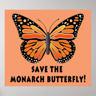 Póster Salvar la mariposa monarca