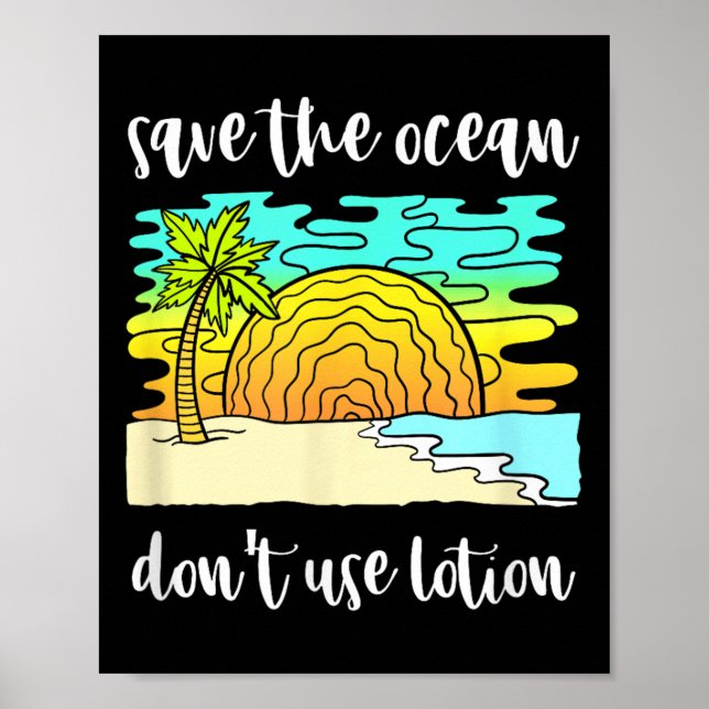Póster Salvar la protección ambiental oceánica (Frente)