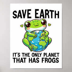 Póster Salvar la Tierra es el único planeta que tiene el