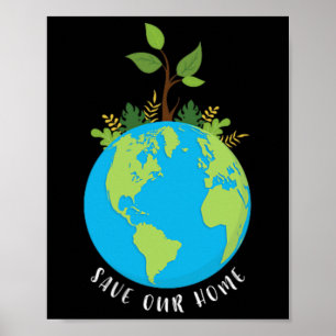 Póster Salvar nuestro hogar Día de la Tierra 2025 Eco Pro