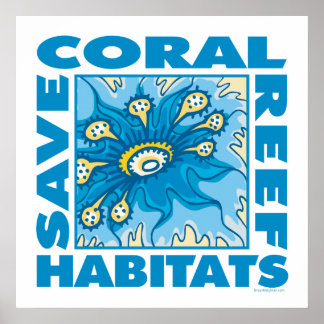 Póster Salvar nuestros arrecifes de coral