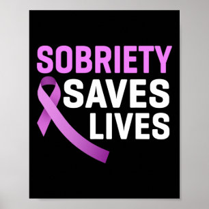 Póster Salvar vidas terminar con adicción Conciencia de s