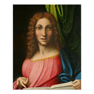 Póster Salvator Mundi, c. 1515 (aceite en el panel)
