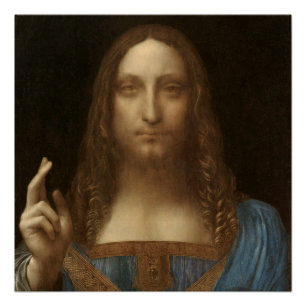 Póster Salvator Mundi de Leonardo da Vinci