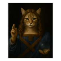 Salvator Mundi Gato Arte Parodia Renacimiento