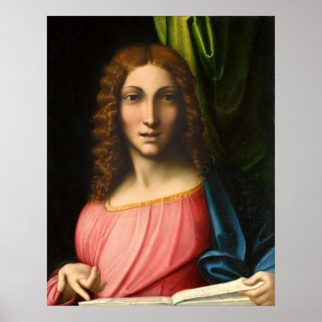 Póster Salvator Mundi - Poster Bella Artes de Correggio (Frente)