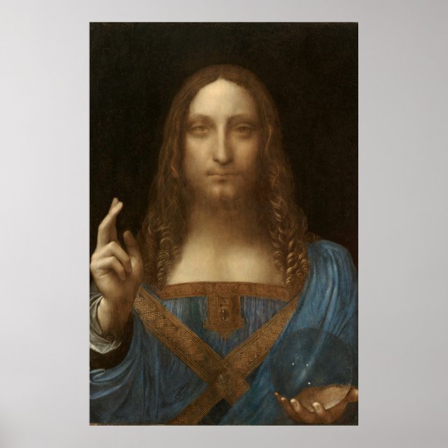 Póster Salvator Mundi (Salvador del Mundo) (da Vinci) (Frente)