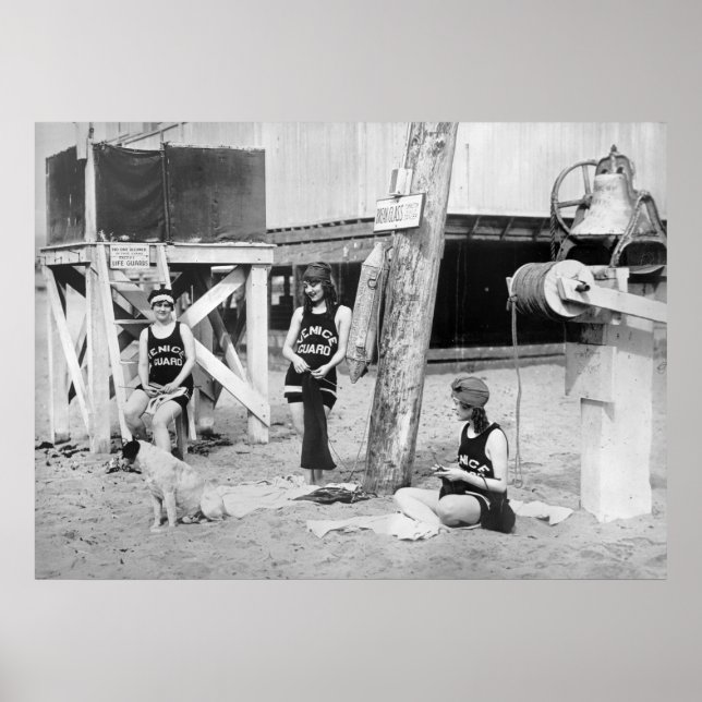 Póster Salvavidas de punto, a principios del siglo XX (Frente)