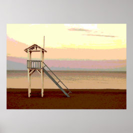 Póster Salvavidas en el Poster de playa