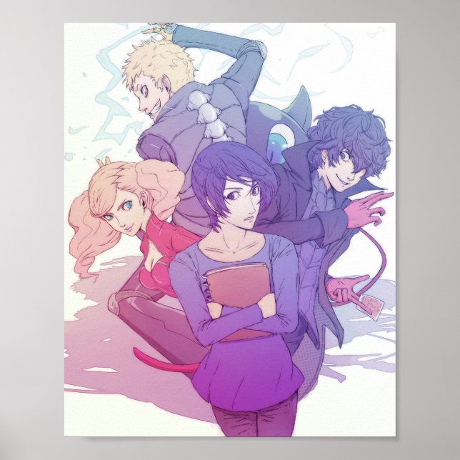 Póster ¡Salvemos a Yusuke! Diseño Persona 5 (Frente)