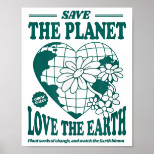 Póster Salvemos El Planeta Ama La Prote Ambiental De La T