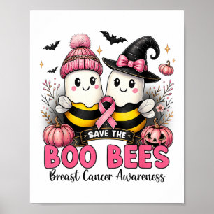 Póster Salven A Las Abejas De Boo Cáncer De Mama Hallowee