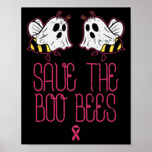 Póster Salven A Las Abejas De Boo Hallowee Sobre El Cánce