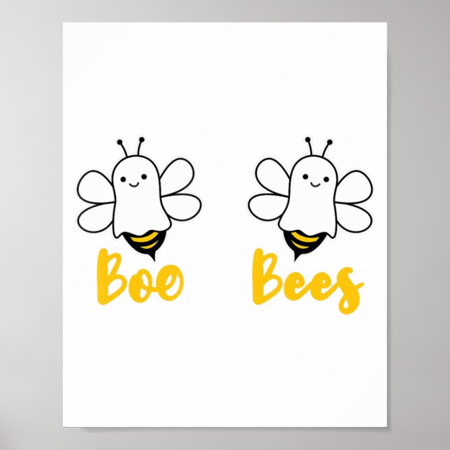 Póster Salven A Las Abejas De Boo Hallowee Sobre El Cánce (Frente)