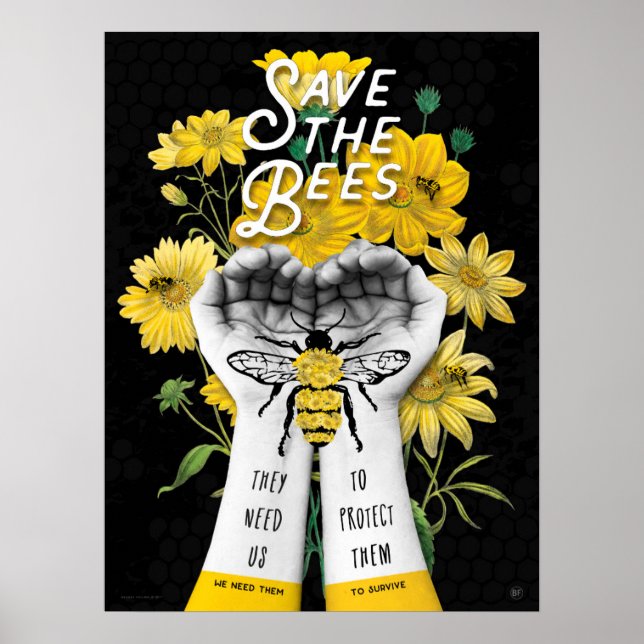 Póster ¡SALVEN A LAS ABEJAS! - POSTER 18x24 (Frente)
