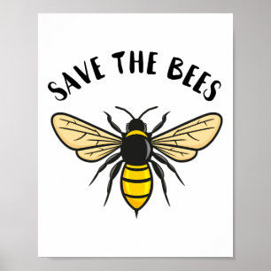 Póster Salven A Las Abejas Salven Nuestro Planeta Abeja M