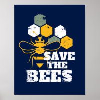 Salven a las abejas vintage retro beekeeper