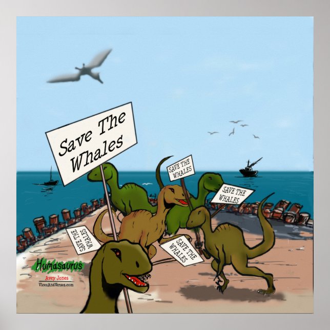 Póster Salven a las ballenas (Frente)