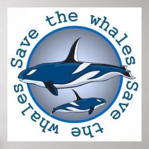 Póster Salven a las ballenas
