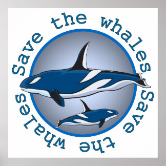 Póster Salven a las ballenas