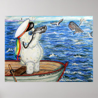 Póster Salven a las ballenas