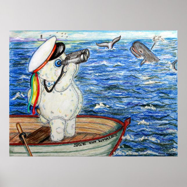 Póster Salven a las ballenas (Frente)