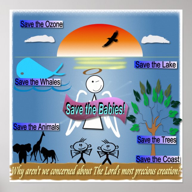 Póster ¡Salven a los bebés! (Frente)