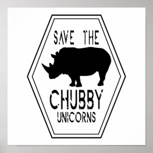 Póster Salven A Los Unicornios De Chubby