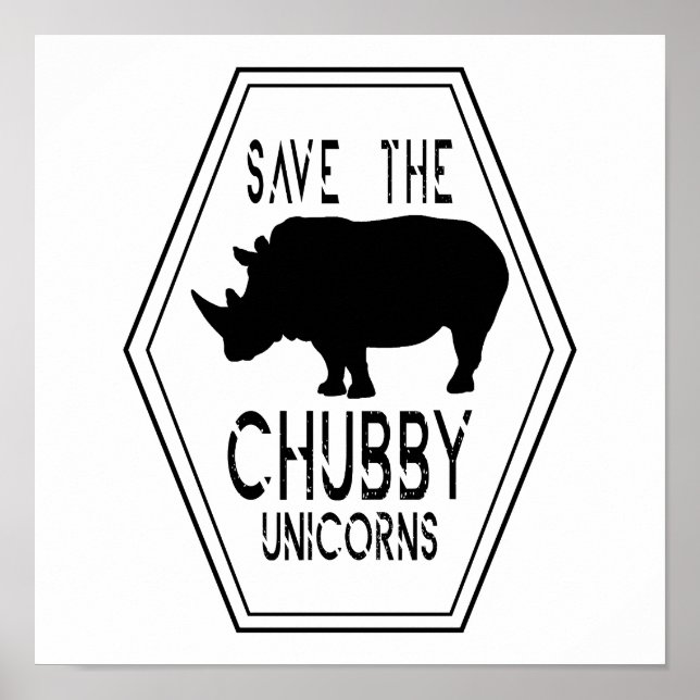 Póster Salven A Los Unicornios De Chubby (Frente)