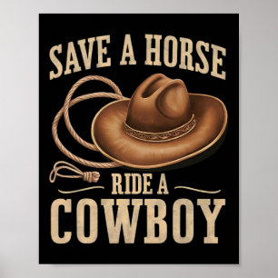 Póster Salven A Un Caballo Con Una Graciosa Redada De Rod