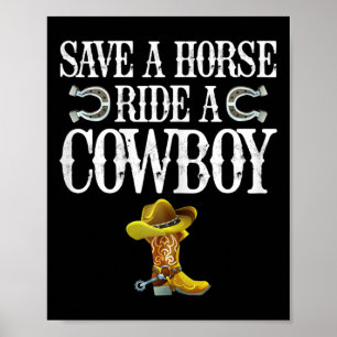 Póster Salven A Un Caballo De Vaquero