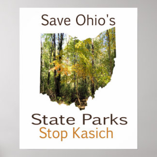 Póster Salven al Poster de los parques estatales de Ohio