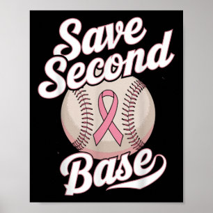 Póster Salven el segundo jugador de béisbol de base con e