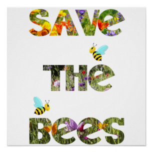 Póster Salven las abejas (inglés)