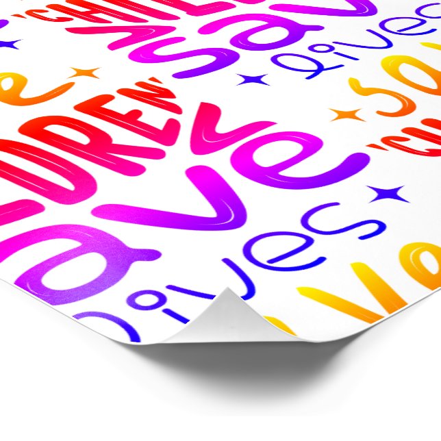 Póster Salven niños, salven vidas (Esquina)